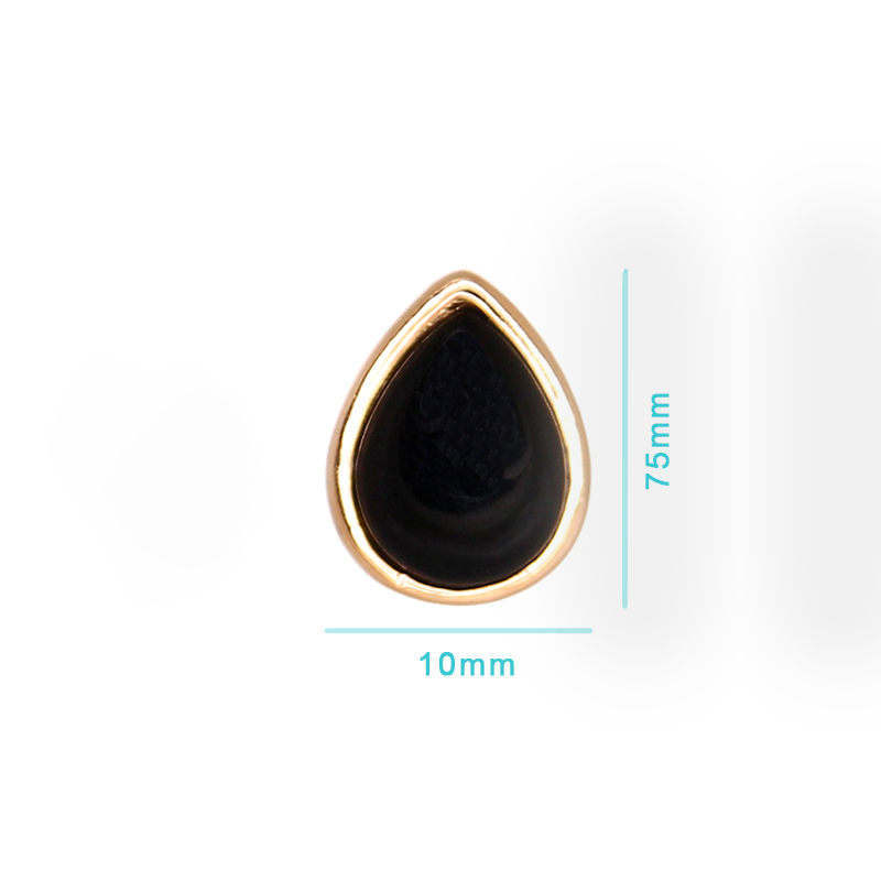 Black Teardrop Crystal Earrings
