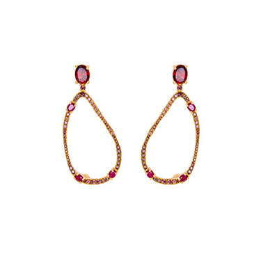Black Spinel & Garnet Earrings - $590 RRP