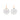 White Mother-of-Pearl Flower Hook Earrings
