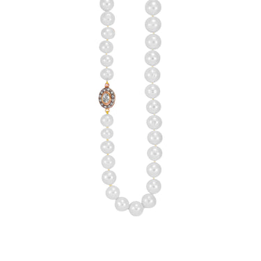 10-13mm White Pearl Necklace 19"