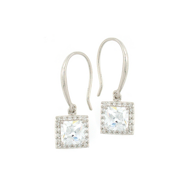Small Square Drop Earrings