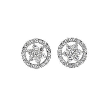 Daisy with Circle Surround Earrings
