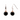 Black Agate Drop Earrings