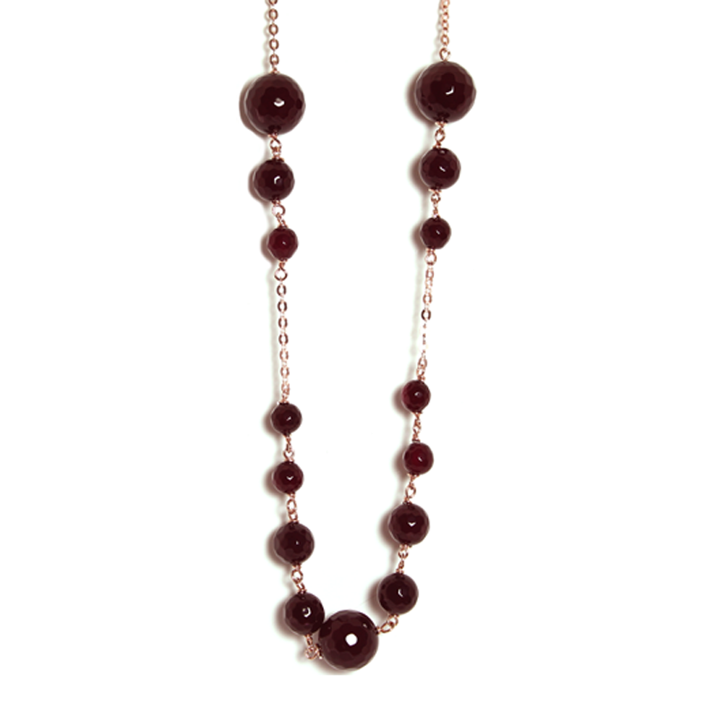 Ruby Agate Necklace - 80cm