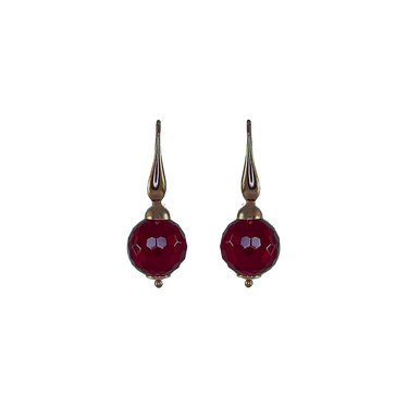 Red Agate Single Drop Earrings