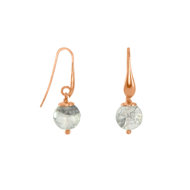 Cloudy Quartz Single Drop Earrings Small