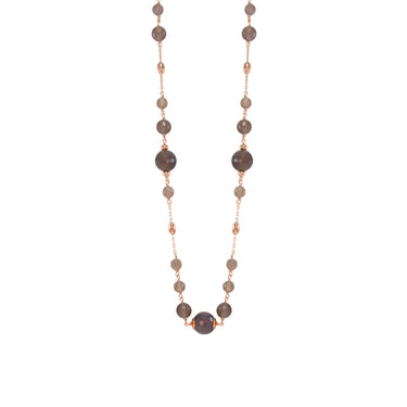 Grey Agate & Rose Gold Necklace