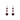 Triple Red Drop Earrings