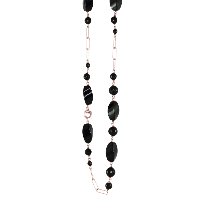 Black Onyx Necklace - 100cm