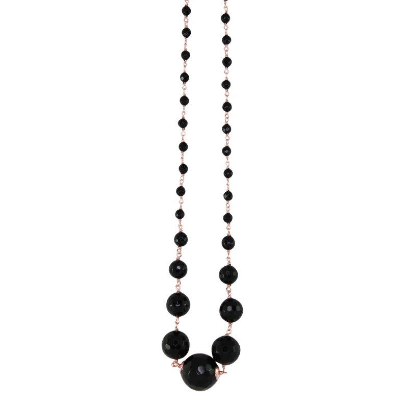 Black Onyx Necklace - 56cm