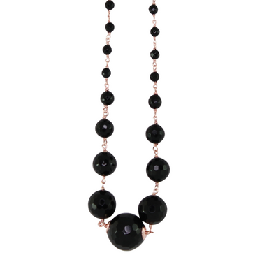 Black Onyx Necklace - 56cm