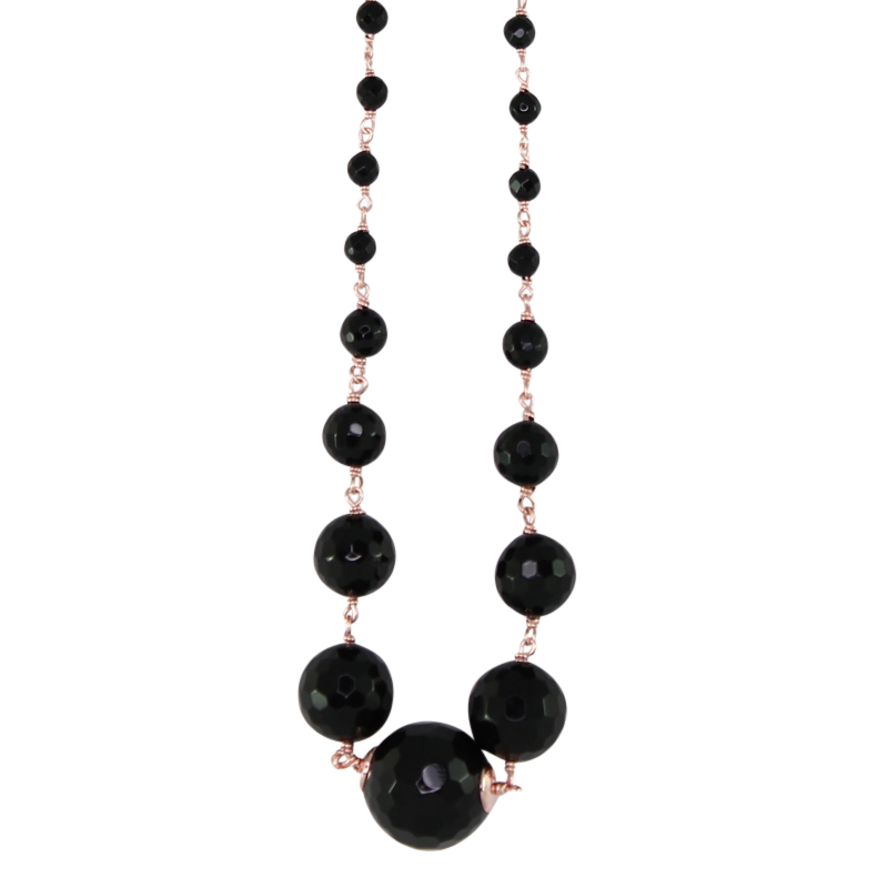 Simply Italian Black Onyx Necklace 56cm