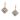Small Crystal Square Drop Earrings