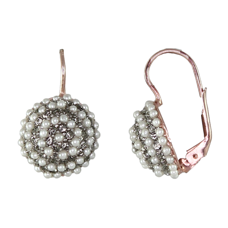 Pearl & Crystal Mound Earrings