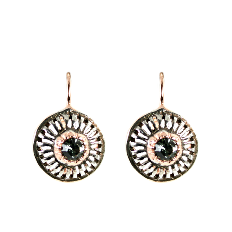 Crystal Round Cutout Earrings