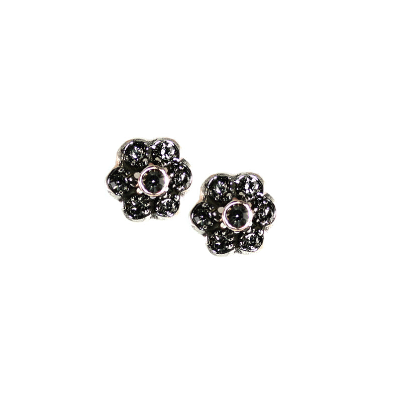 Crystal Stud Flower Earrings