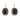 Dark Blue Crystal Oval Earrings