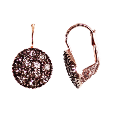 Crystal Round Drop Earrings (Lever)