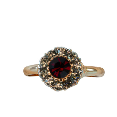 Red Crystal Circle Ring