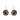 Fume Crystal & Rose Gold Round Drop Earrings