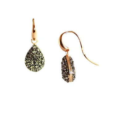 Double-Sided Crystal Teardrop Earrings