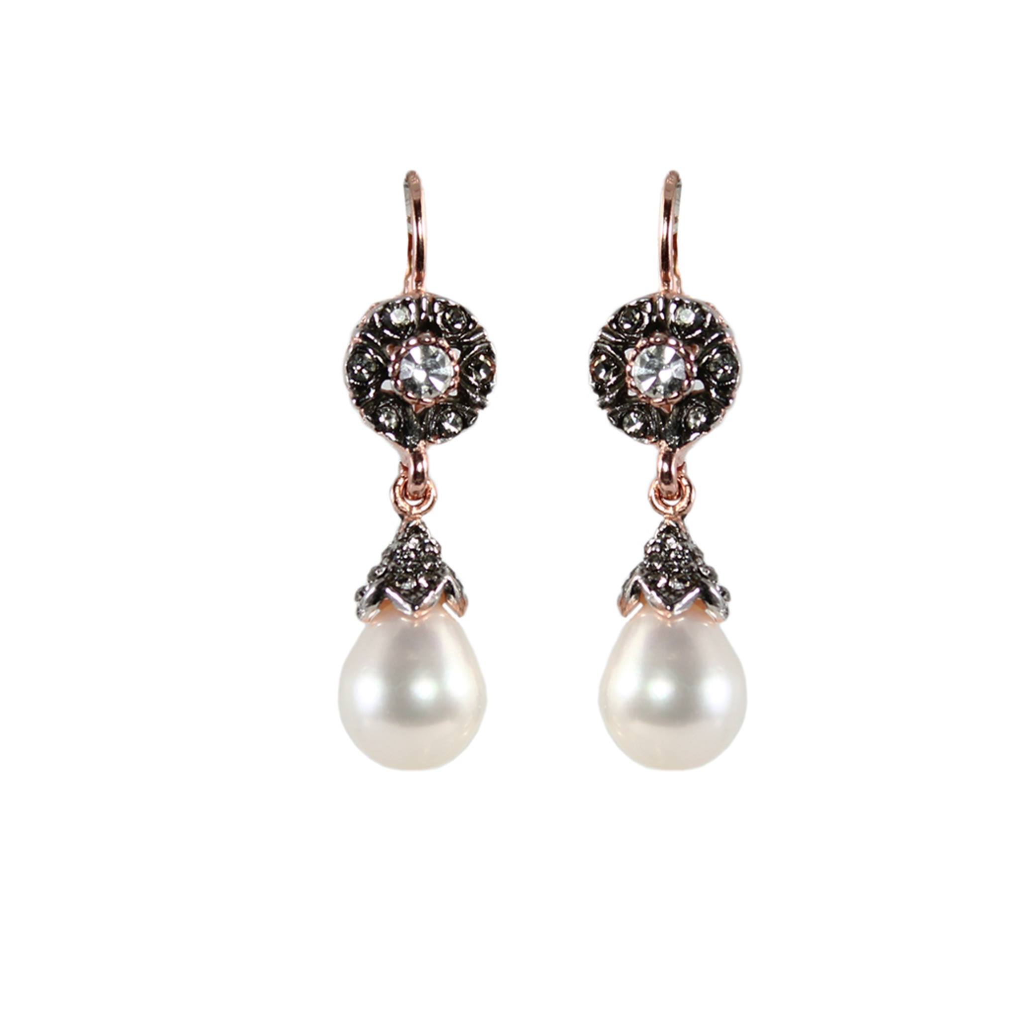 Crystal & Pearl Drop Earrings