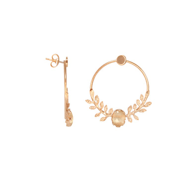 Brown Stone Wreath Earrings - $244 RRP