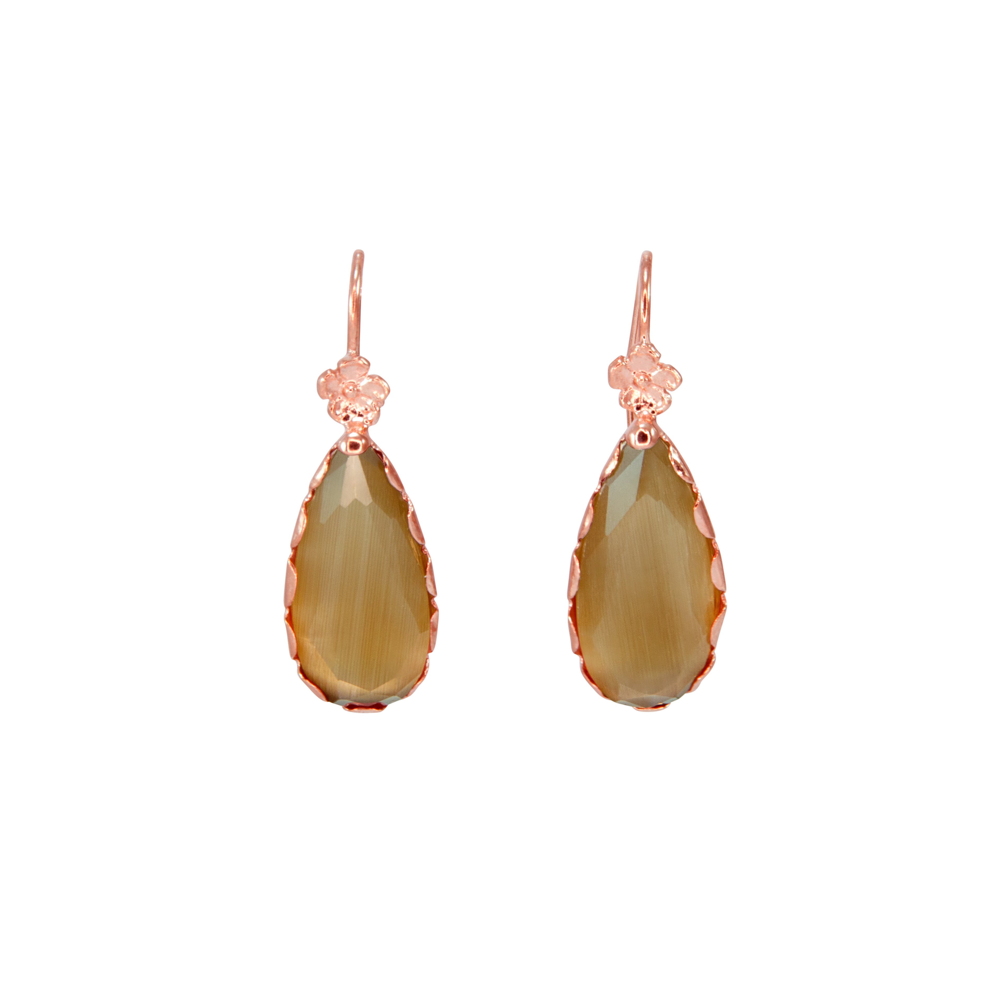 Champagne Teardrop Hook Earrings