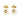 Leaf & Champagne Stone Drop Earrings - Yellow Gold - $231 RRP
