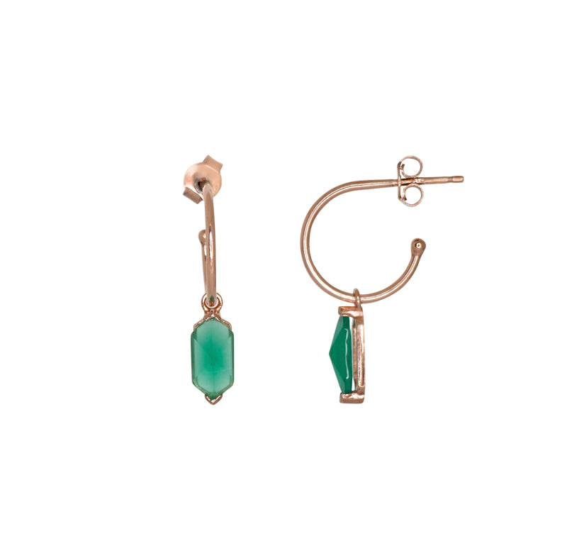 Green Geometric Earrings