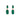 Green Rectangle Drop Earrings - $203 RRP