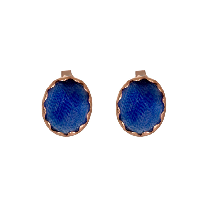Blue Gemstone Stud Earrings