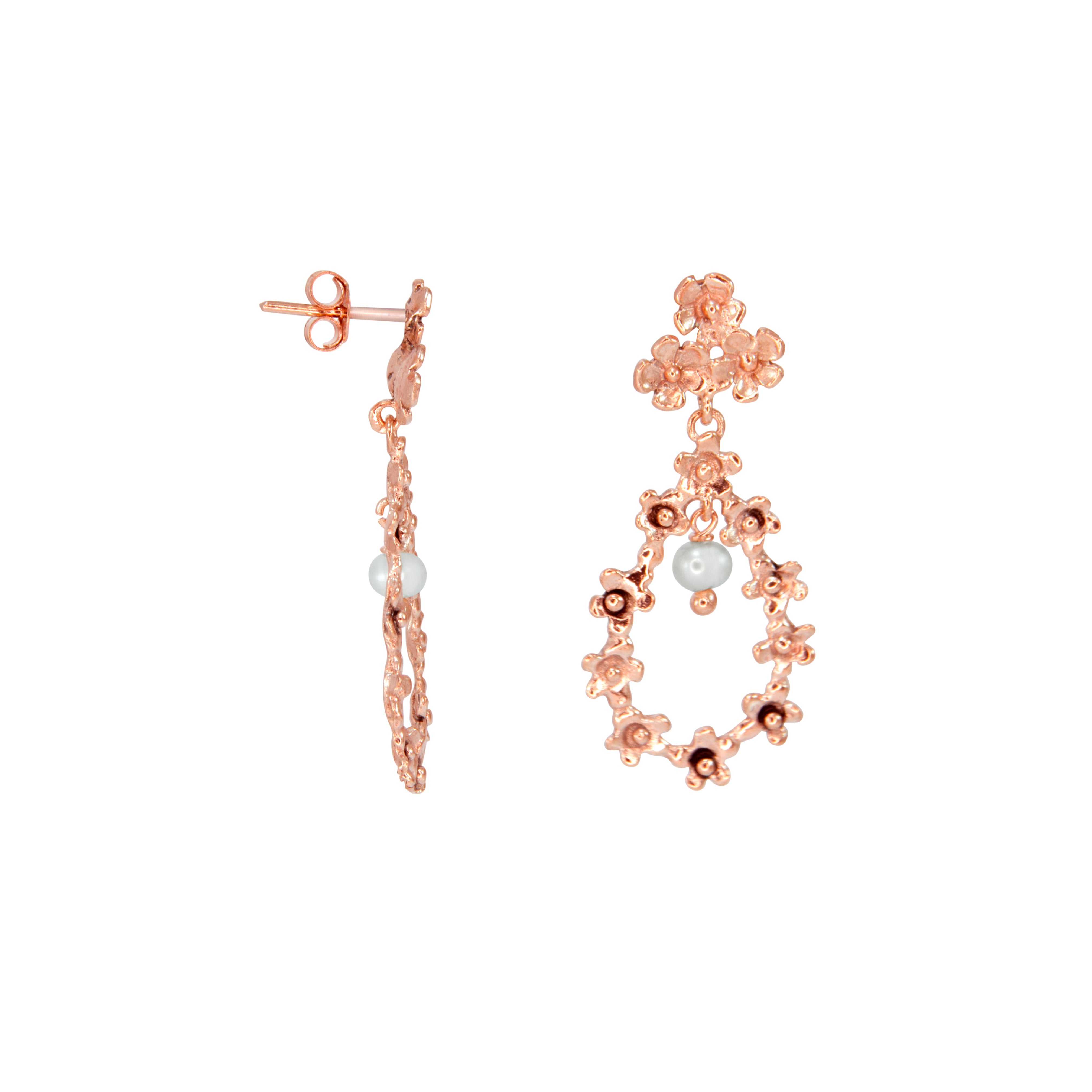 Small Daisy Chain Teardrop Earrings