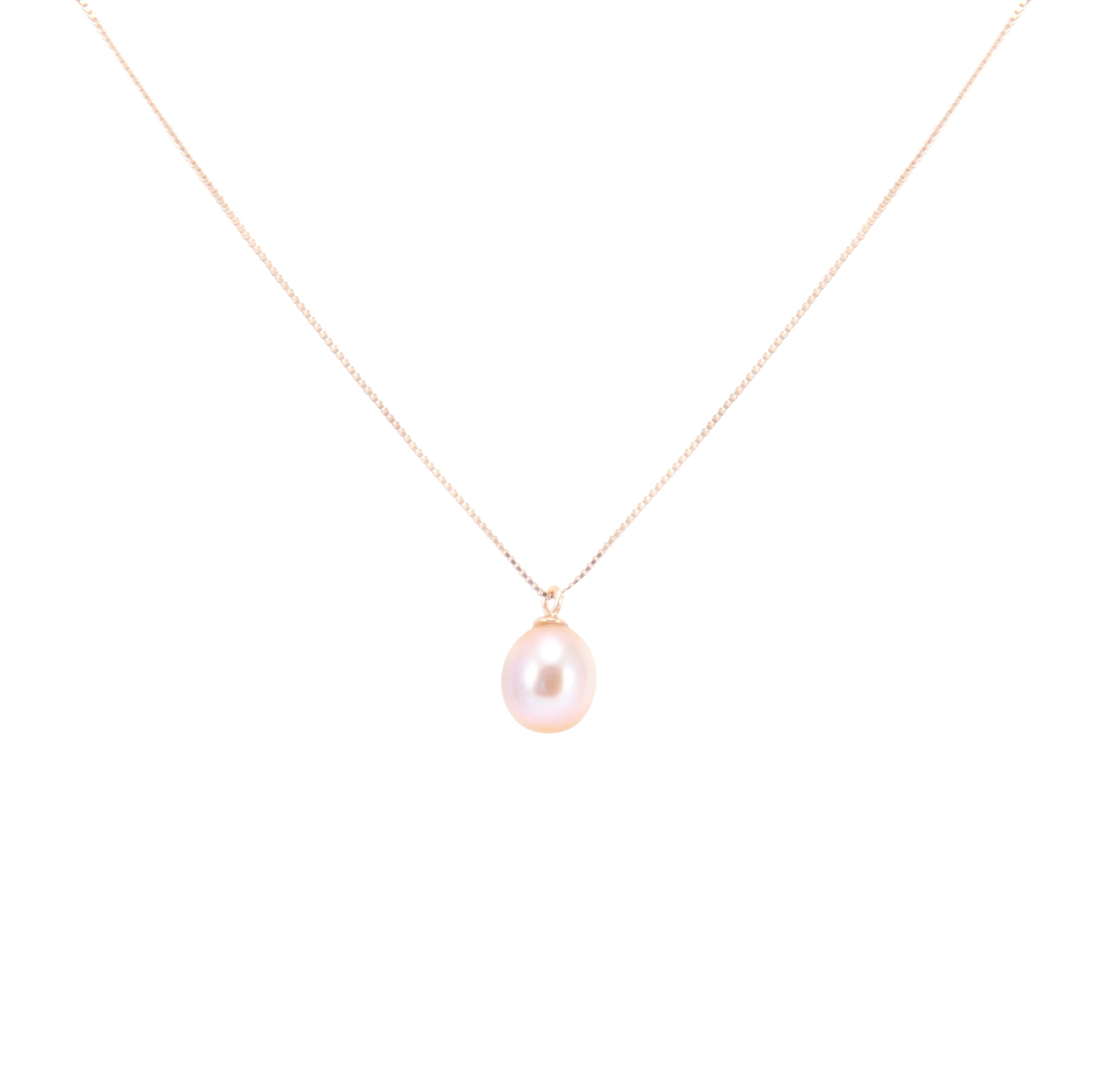 Pink Pearl & Rose Gold Pendent