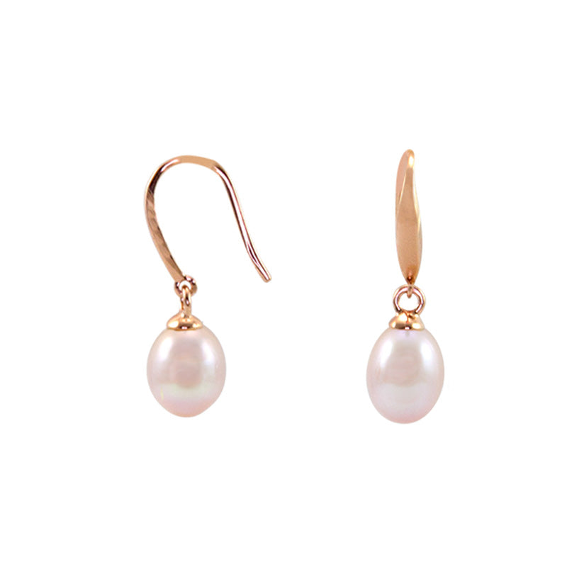 Pink Pearl Drop Earrings