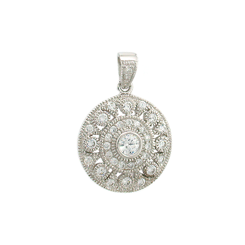 Filigree Round Pendant