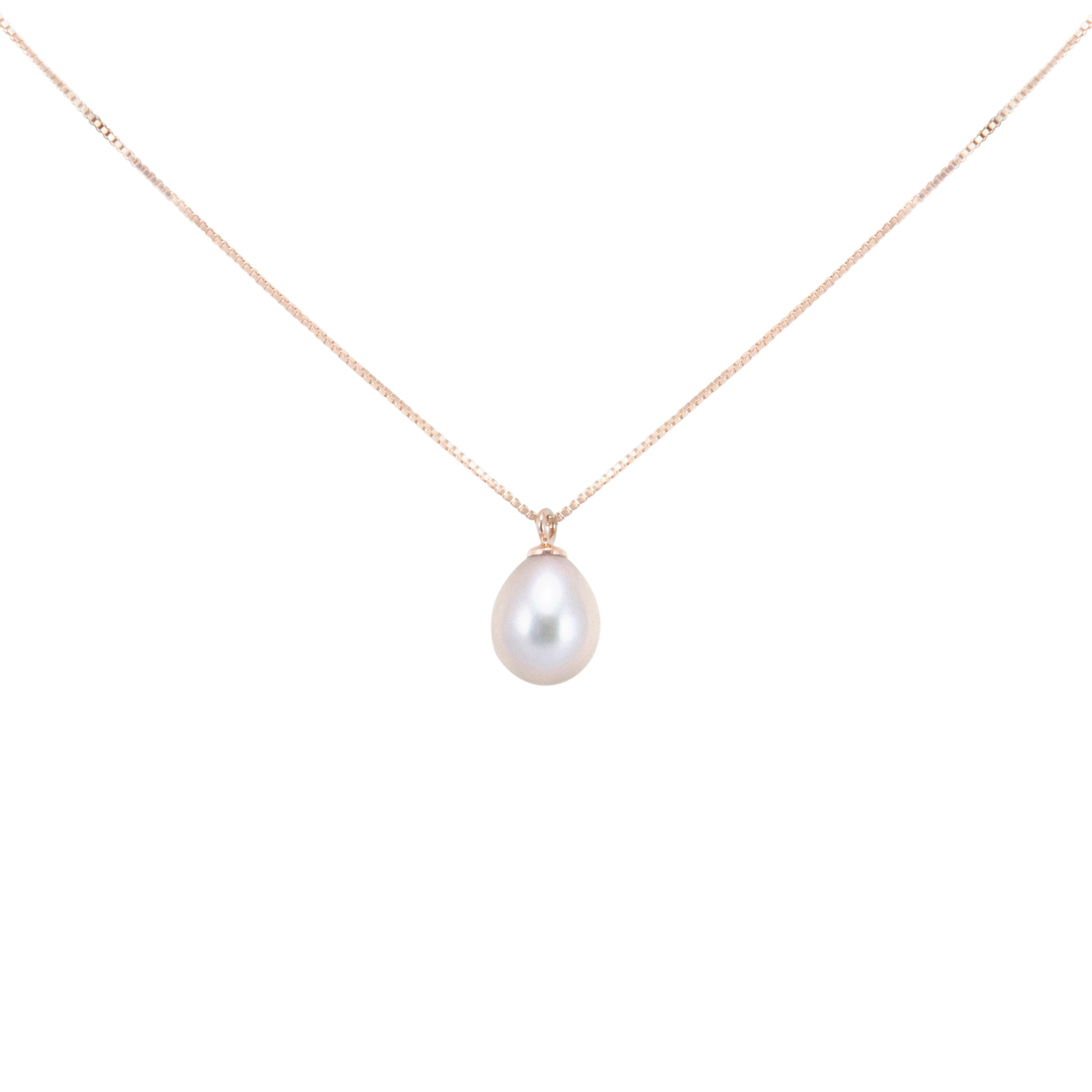 Silver Pearl & Rose Gold Pendant
