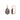 Grey Oval Crystal Earrings - $215 RRP