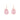 Light Pink Oval Crystal Earrings - $215 RRP