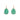 Light Green Oval Crystal Earrings - $215 RRP