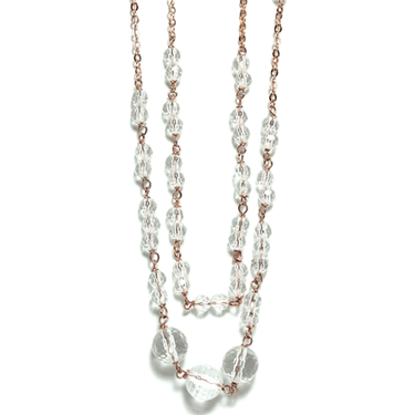Clear Crystal Double Strand Necklace