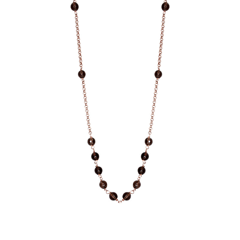 Small Smoky Quartz Necklace - 100cm